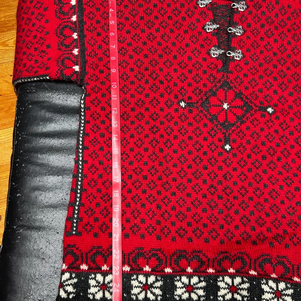 Dale Of Norway Haukeli Pullover Sweater Faire Isle Nordic 100% Wool Red Small - Picture 10 of 15